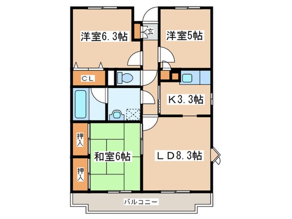 ヴィルヌーブ・高田の物件間取画像